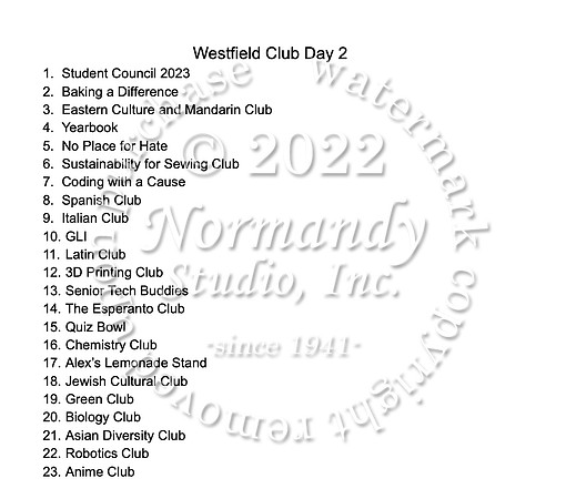 club day 2 list